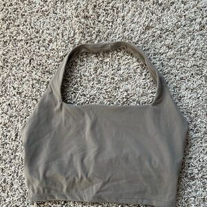 Taupe Halter Crop Top